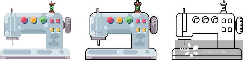 刺绣缝纫机工艺工具布缝图片素材