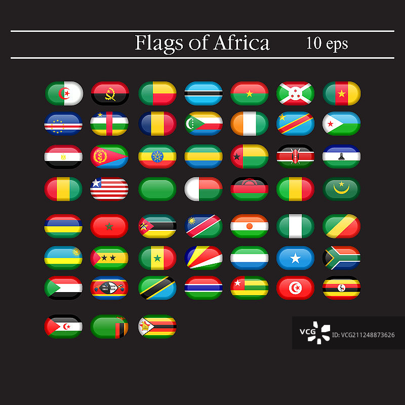 一套钻石形图标旗帜欧洲10 eps图片素材