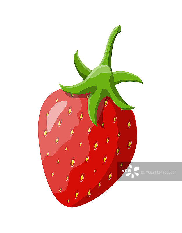 红浆果草莓孤立的白色图片素材