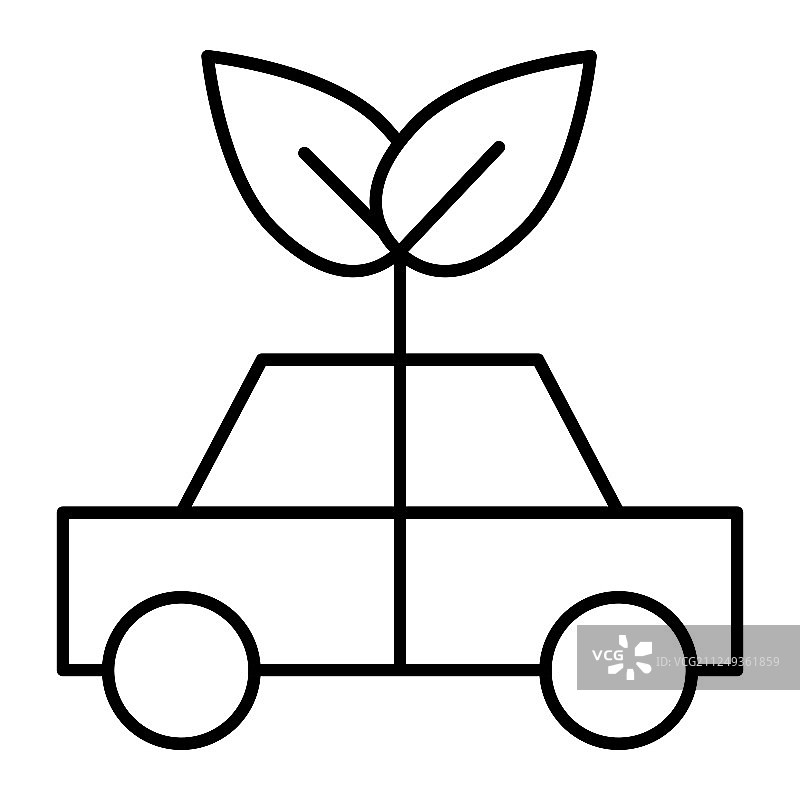 生态车细线标志生态车图片素材