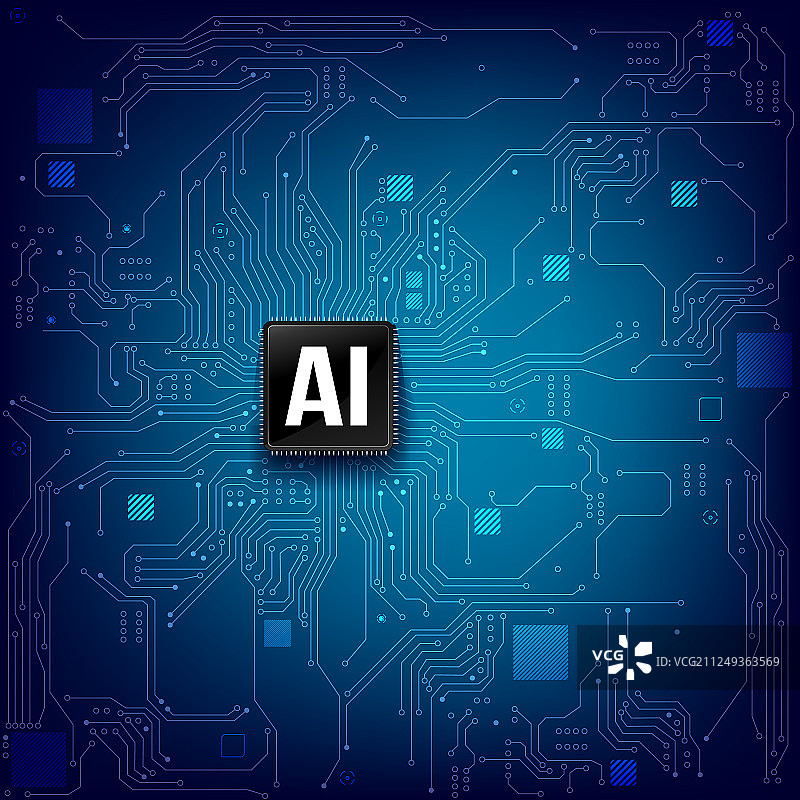 Ai人工智能技术CPU芯片组图片素材