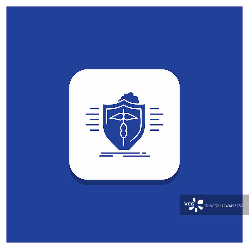 蓝色圆形按钮为保险健康医疗图片素材