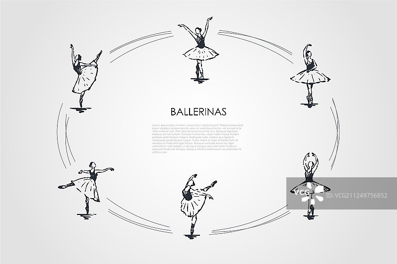 芭蕾舞者——不同舞蹈中的女舞者图片素材