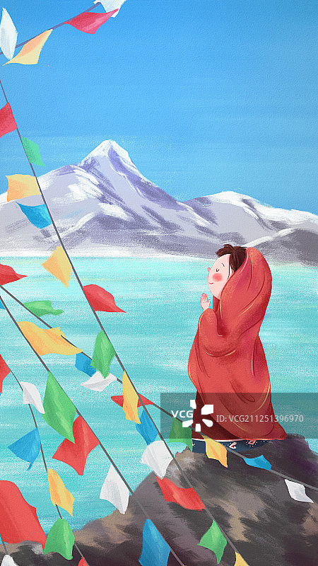 节气旅行之寒露西藏竖版图片素材