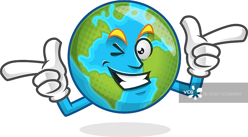 快乐时髦的地球吉祥物地球人物地球图片素材
