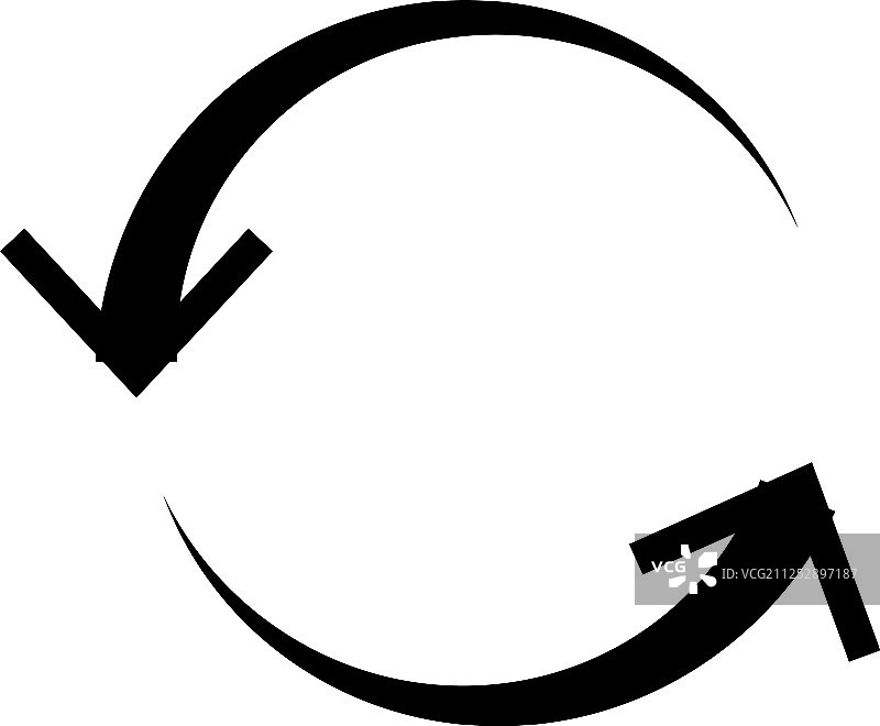 圆形圆箭头左箭头径向图标图片素材