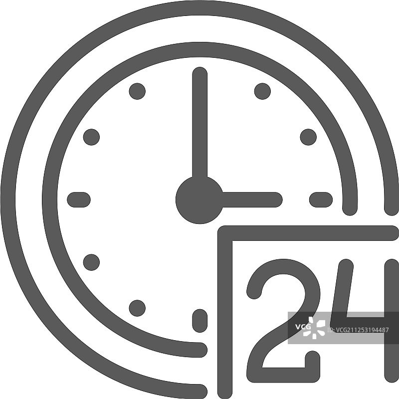 24小时服务支持时间线图标图片素材