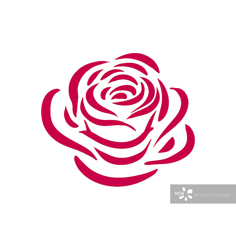 白色上的玫瑰符号图片素材