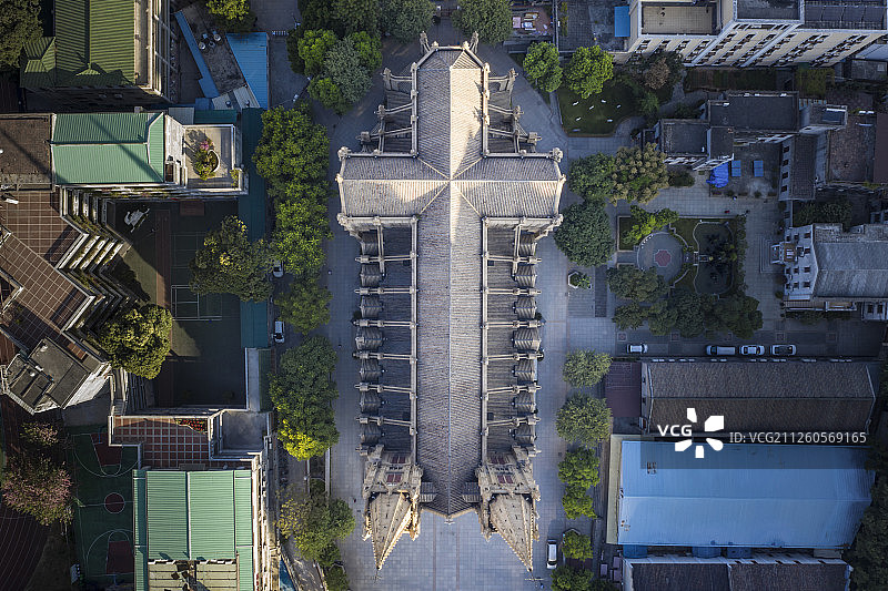 航拍广州石室教堂图片素材