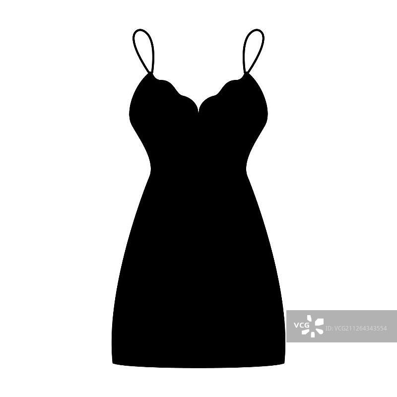 太阳裙，组合或黑色睡衣标志。图片素材