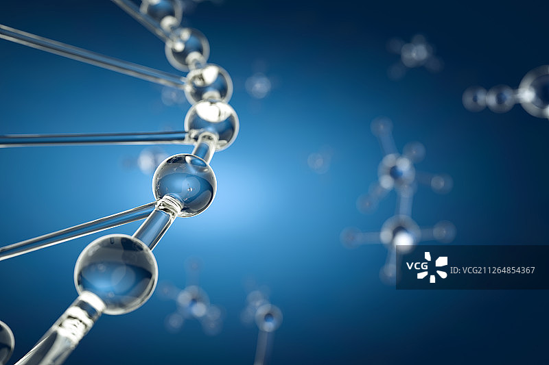 三维DNA分子结构模型图片素材