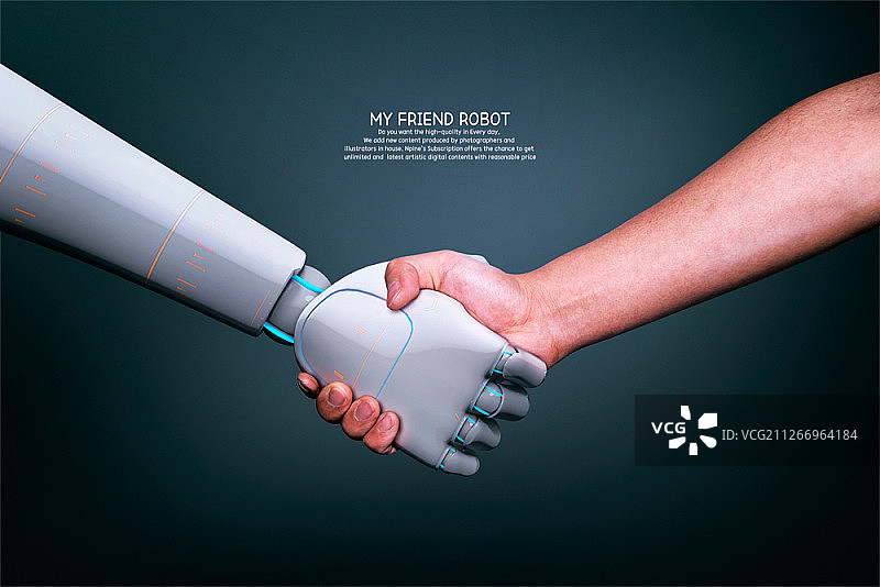 机器人手臂的3D插图图片素材