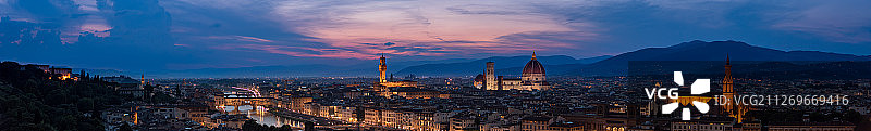 意大利佛罗伦萨的全景图片素材