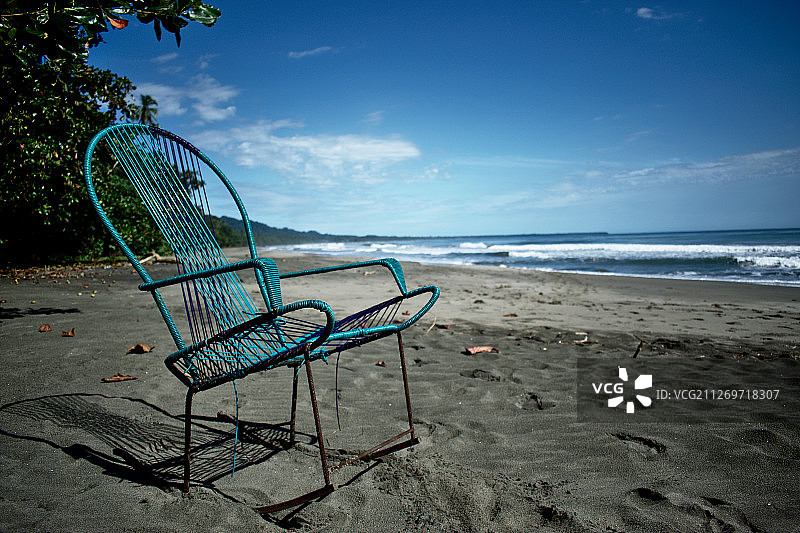 沙滩上的椅子图片素材