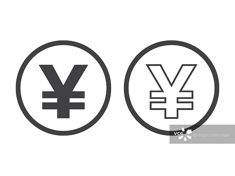 日元货币符号孤立在白色上图片素材