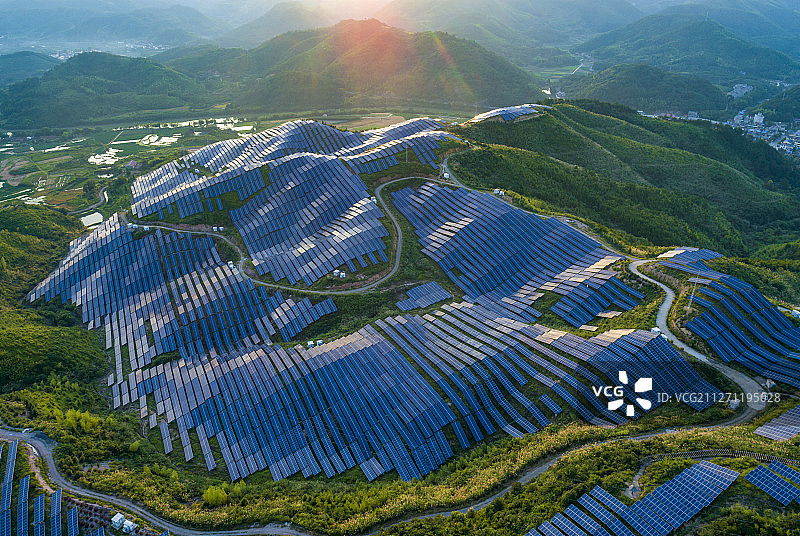 光伏发电 太阳能发电 绿色能源 清洁能源 可再生能源 光伏发图片素材