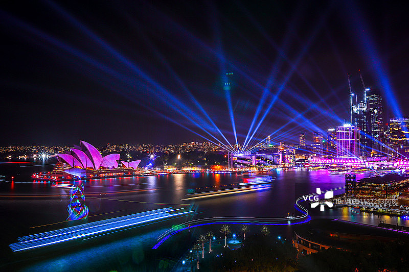 澳大利亚悉尼海港夜景图片素材