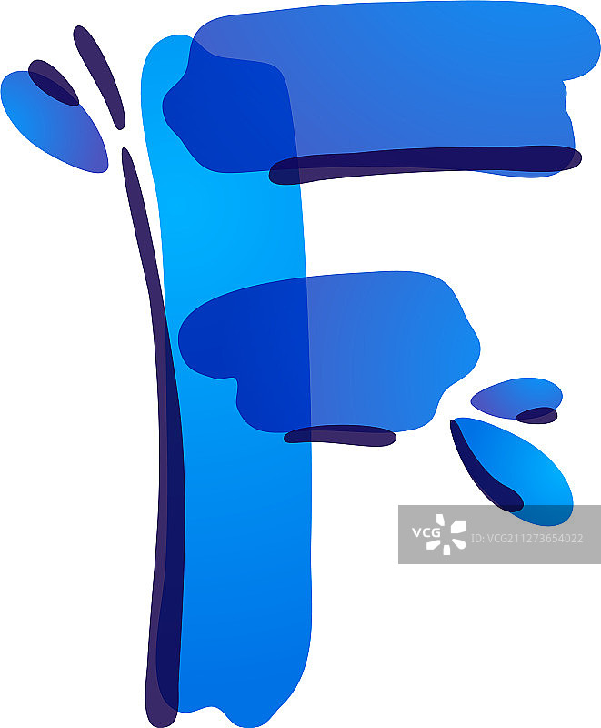F字生态标志与蓝色水滴图片素材