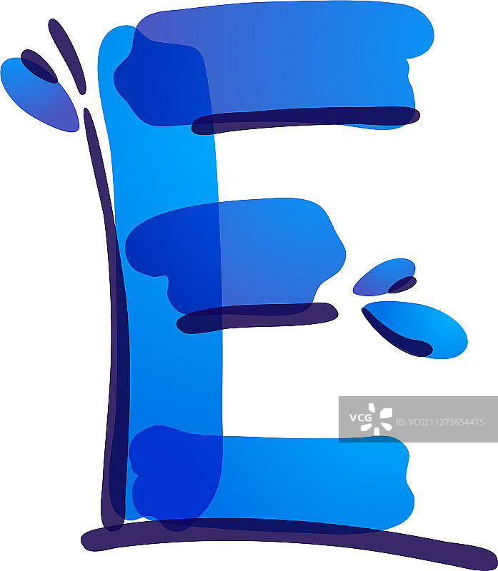 E字母生态标志与蓝色水滴图片素材