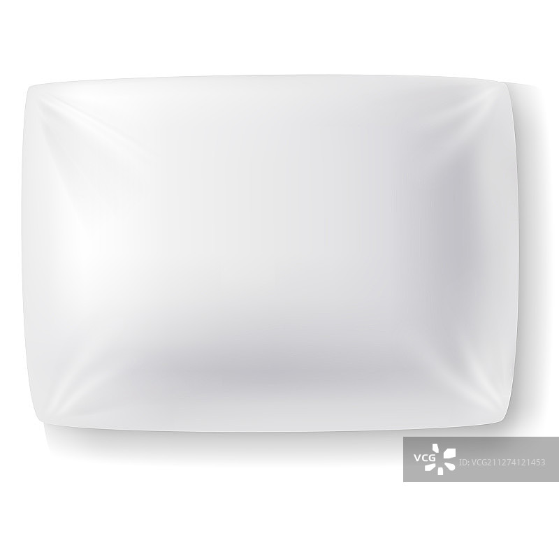 空白白色长方形枕垫图片素材