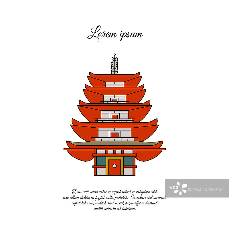 宝塔宝塔颜色象征日本图片素材