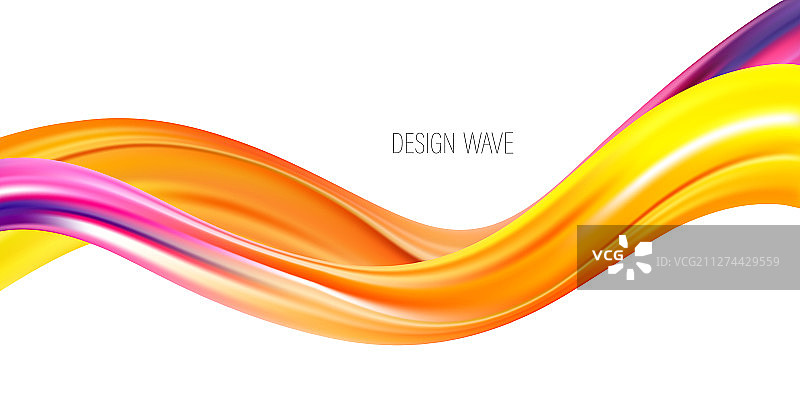 现代彩色流动海报波浪液体形状图片素材