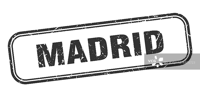 马德里邮票马德里黑色垃圾孤立标志图片素材