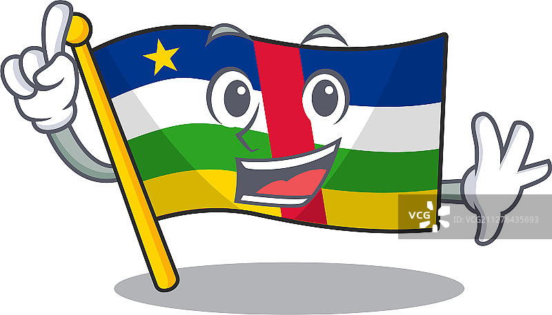 卡通人物设计旗帜中部非洲图片素材