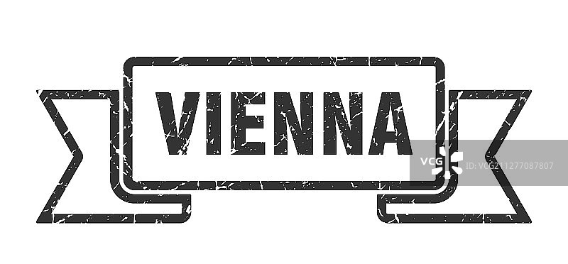 维也纳丝带黑色维也纳垃圾摇滚乐队标志图片素材