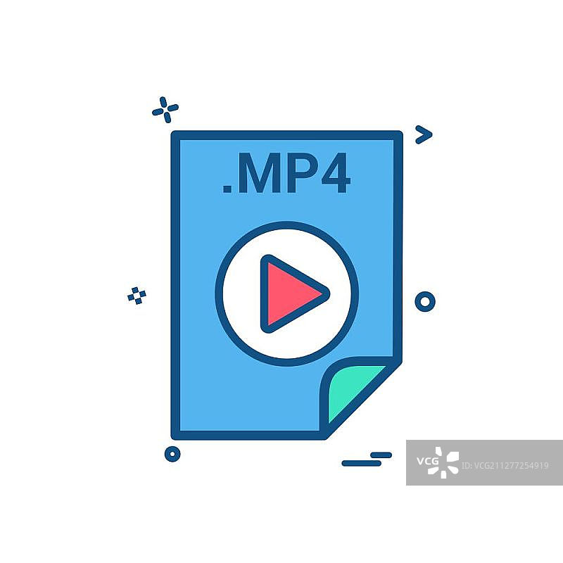 MP4应用程序下载文件文件格式图标矢量desi图片素材