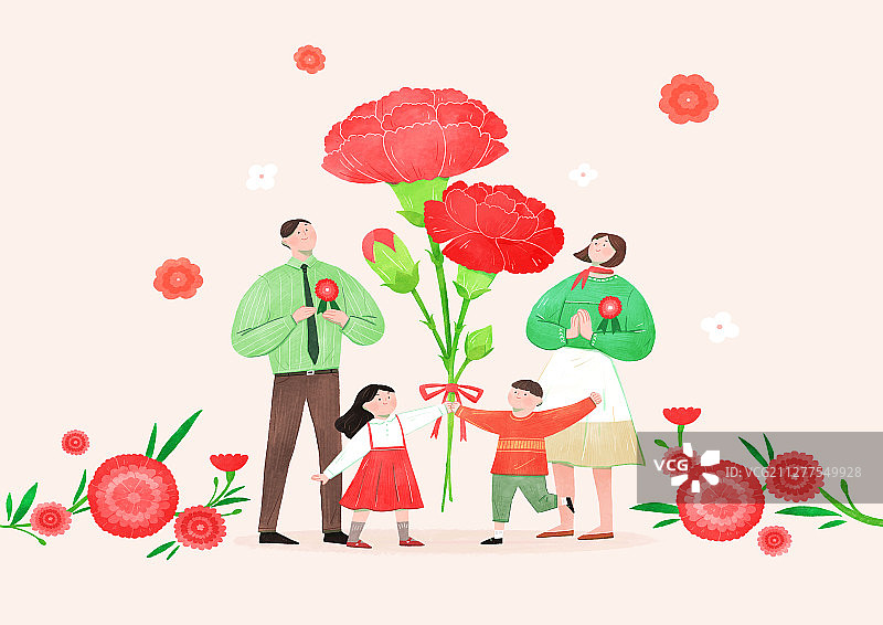 美丽的花朵背景。可爱的花卉设计元素插图009图片素材