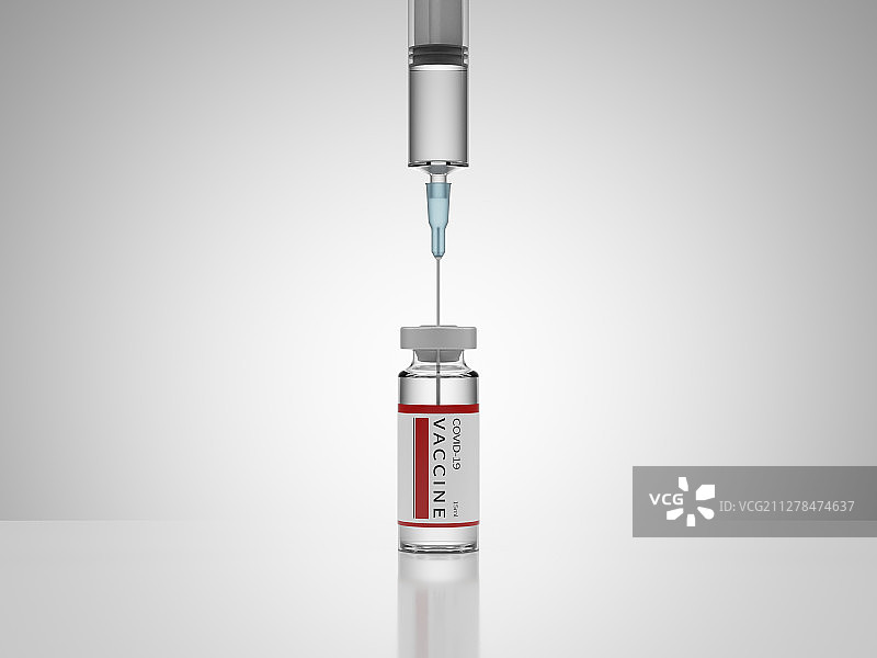 预防新型冠状病毒的疫苗以及注射器图片素材