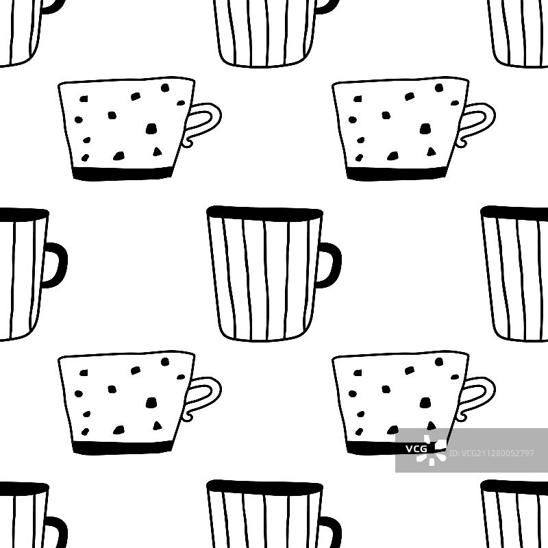 红茶和白茶或咖啡杯图片素材