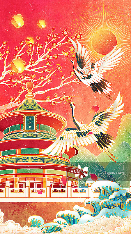 中国风北京地标建筑物天坛祈年殿图片素材
