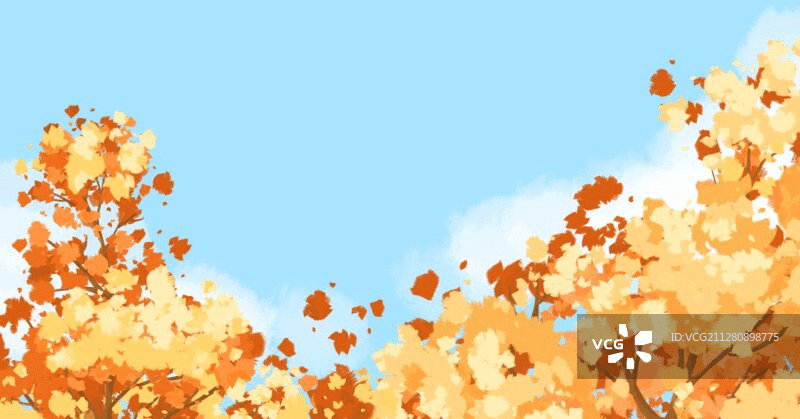 秋季枫叶风吹过动图图片素材