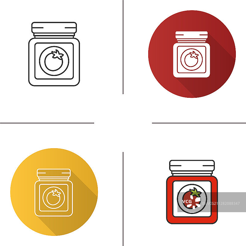 番茄酱罐图标图片素材