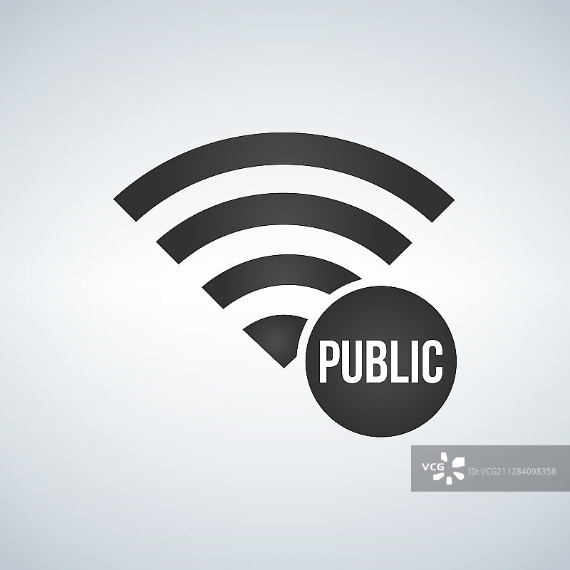 Wifi连接信号图标与公共签到图片素材