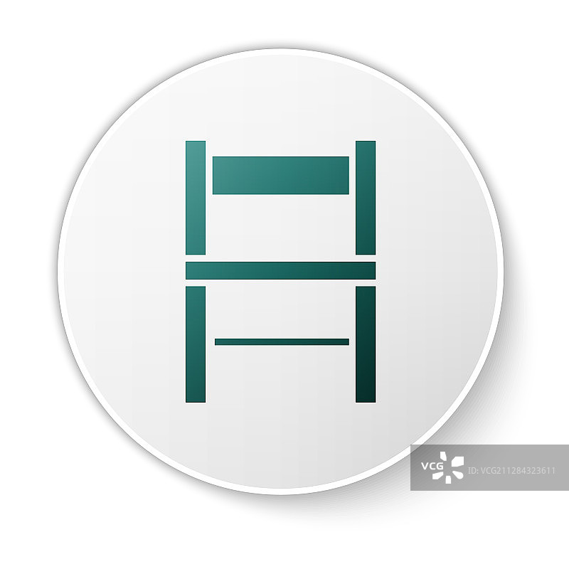 绿色椅子图标孤立在白色背景图片素材