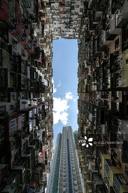 香港密集的居民楼图片素材