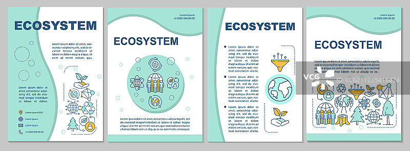 生态系统宣传册模板传单小册子图片素材