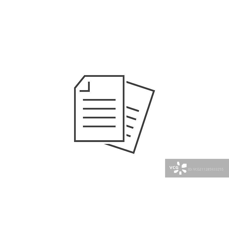 文档图标上的文档验证符号图片素材