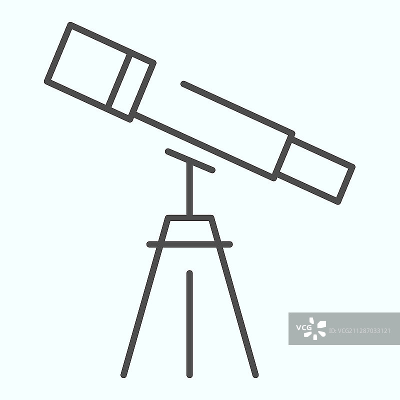 望远镜细线图标光学玻璃图片素材