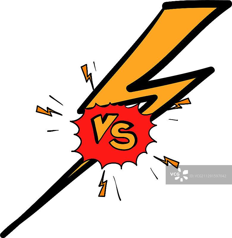 手绘漫画vs帧vs闪电射线图片素材