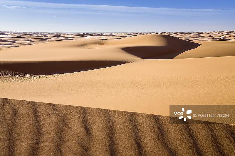 沙丘，山脊，利比亚沙漠，利比亚，非洲图片素材