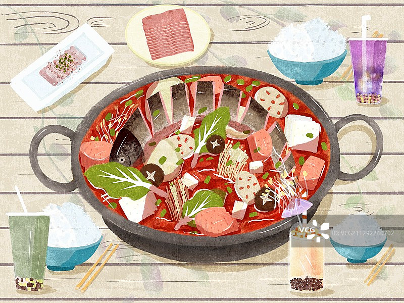 美味酸汤鱼火锅图片素材