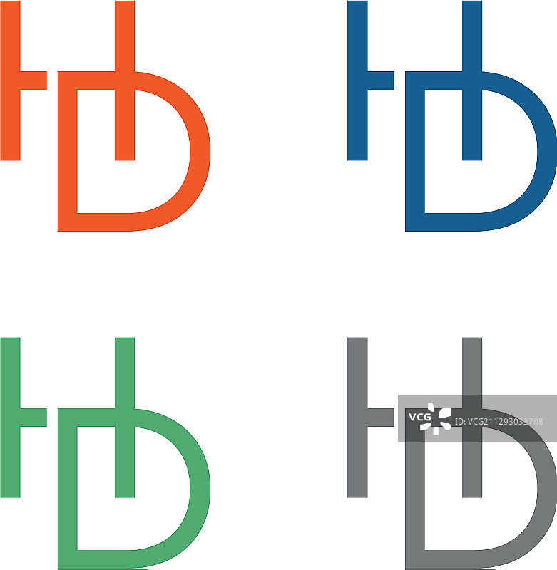 H d字母设计eps 10图片素材