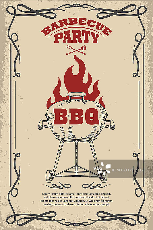 烧烤派对海报模板与烧烤烧烤图片素材