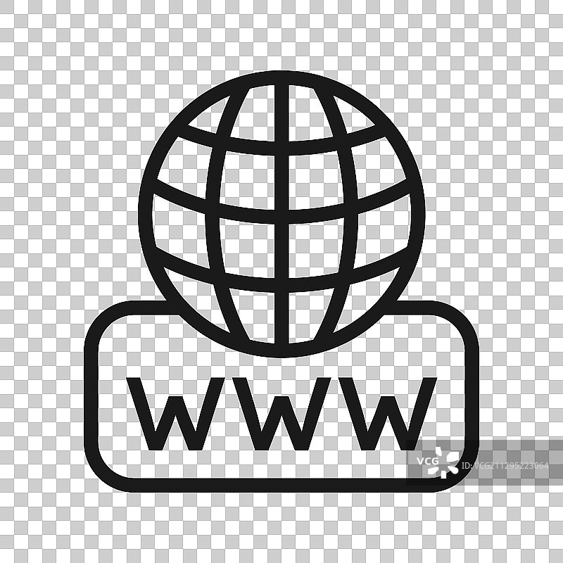 全球搜索图标在平面风格的网站地址图片素材