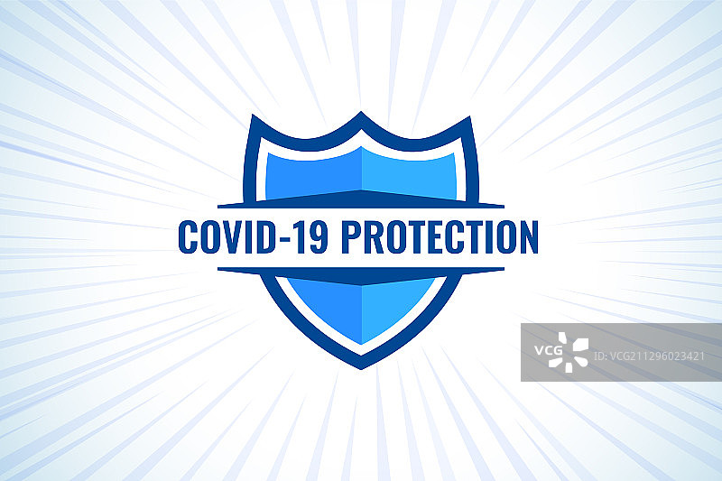 COVID-19冠状病毒防护盾图片素材