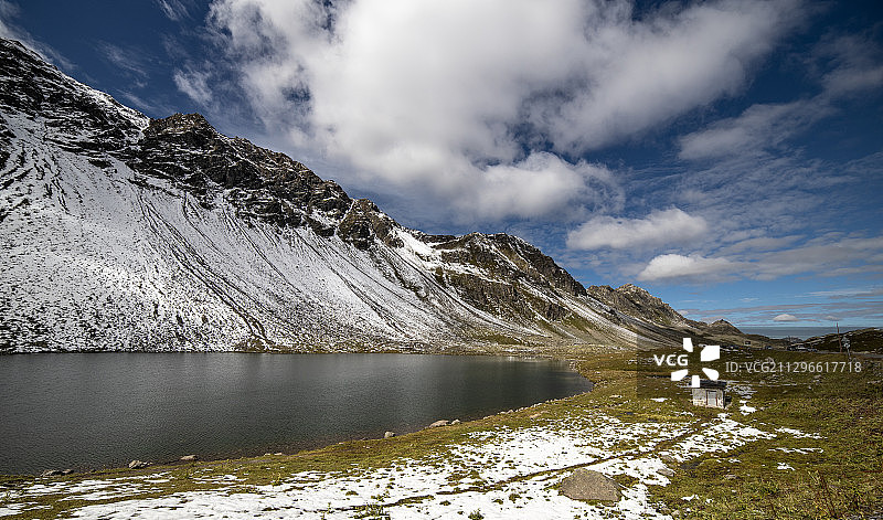 阿尔卑斯湖，瑞士达沃斯图片素材